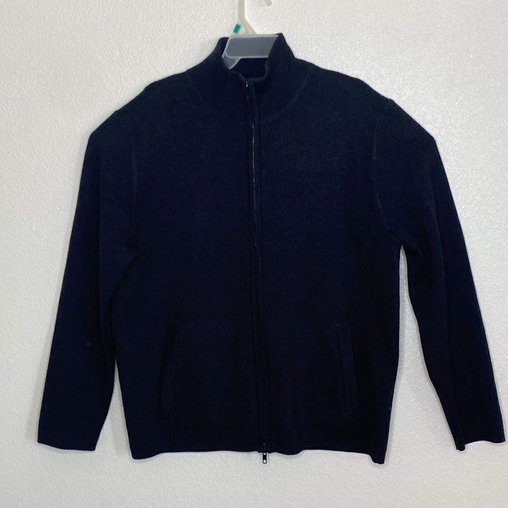 AMERICAN AIRLINES Men’s Black Thick Heavy Full Zip Sweater / Jacket Size L